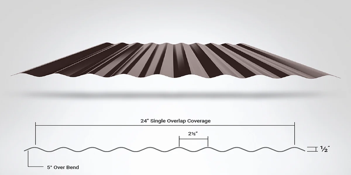 1/2” Corrugated Panel Profile View