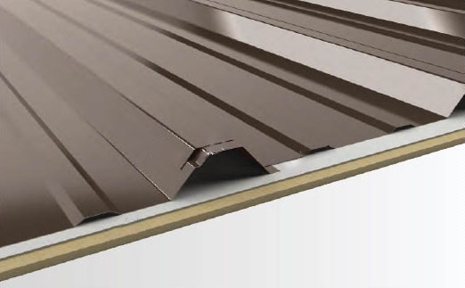 PBR metal panel overlap and underlayment detail